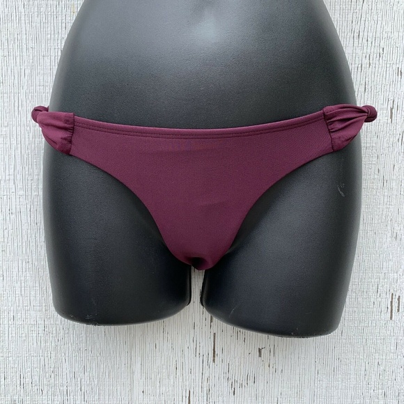 La Maree Other - La Maree Burgundy Knot Sided Bikini Bottom Small